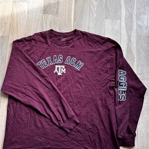 Hanes Maroon Texas A&M Long Sleeve Shirt